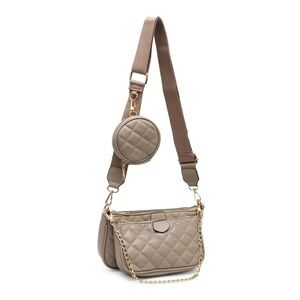 Leather Handbags and Purses 3pcs Set Crossbody Shoulder Bag with Coin Purse